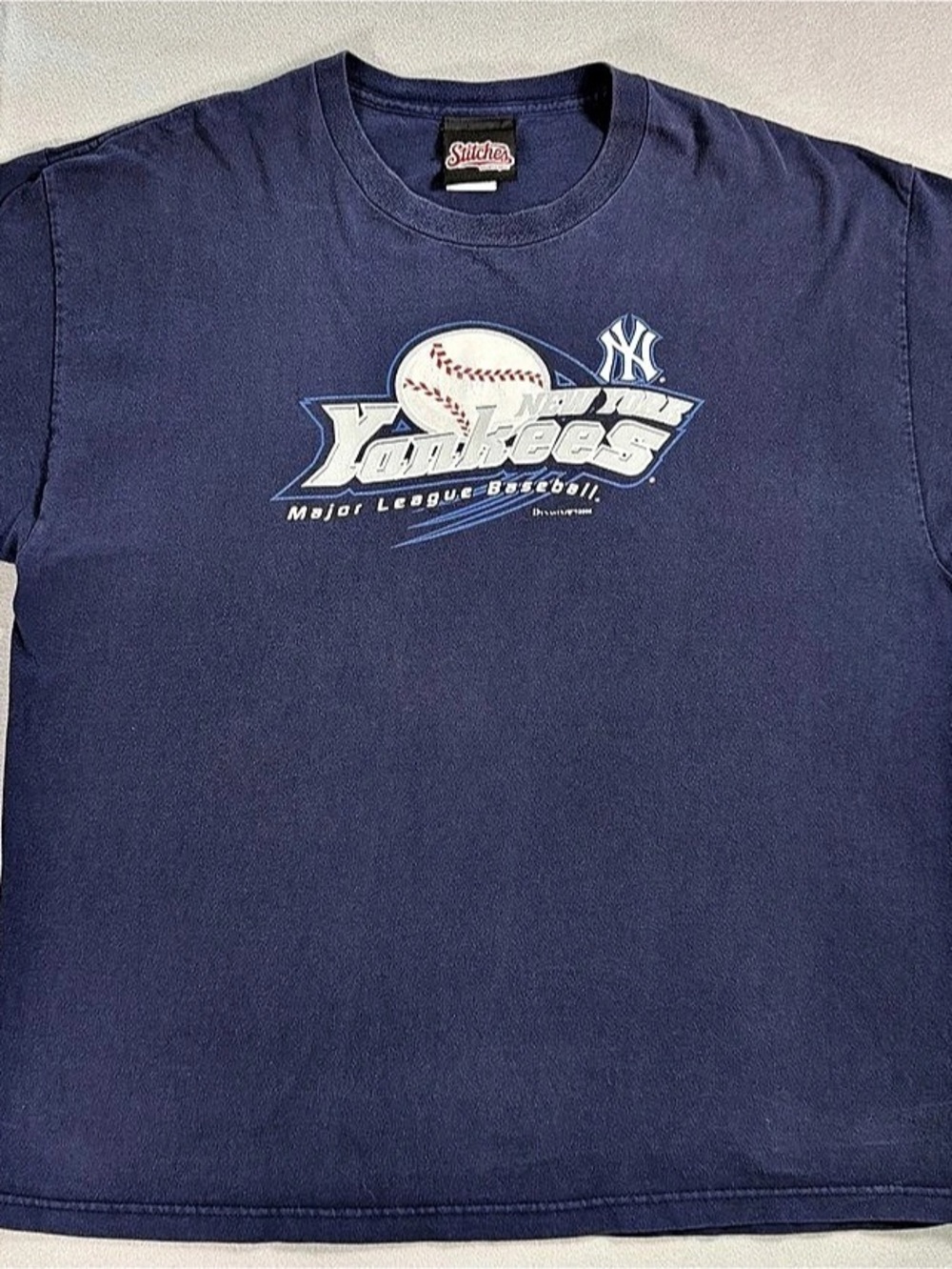 Stitches New York Yankees MLB T-Shirt XL Blue